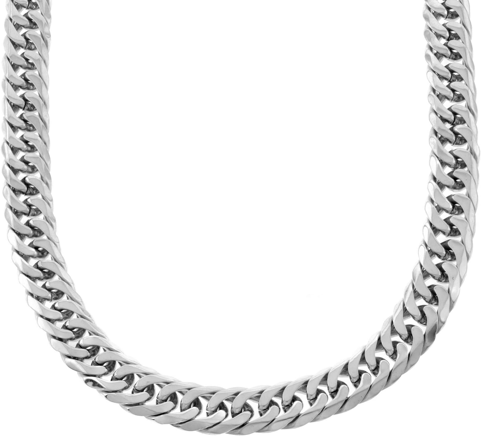 Mens Solid Stainless Steel 16.5mm Thick Cuban Link Chain 36" Long
