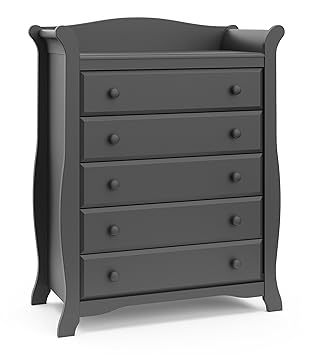 gray nursery dresser