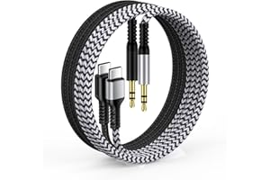 HAOANO iPhone 15 Aux Cord for Car, USB C Aux Cord Type C to 3.5mm Audio Auxiliar Jack Male Cable, Braided OX Auxiliary Stereo Cable to USBC for Apple 16 Pro Max, 16 Pro, 16 Plus, 16, 15Pro Max, 15Plus, 15Pro