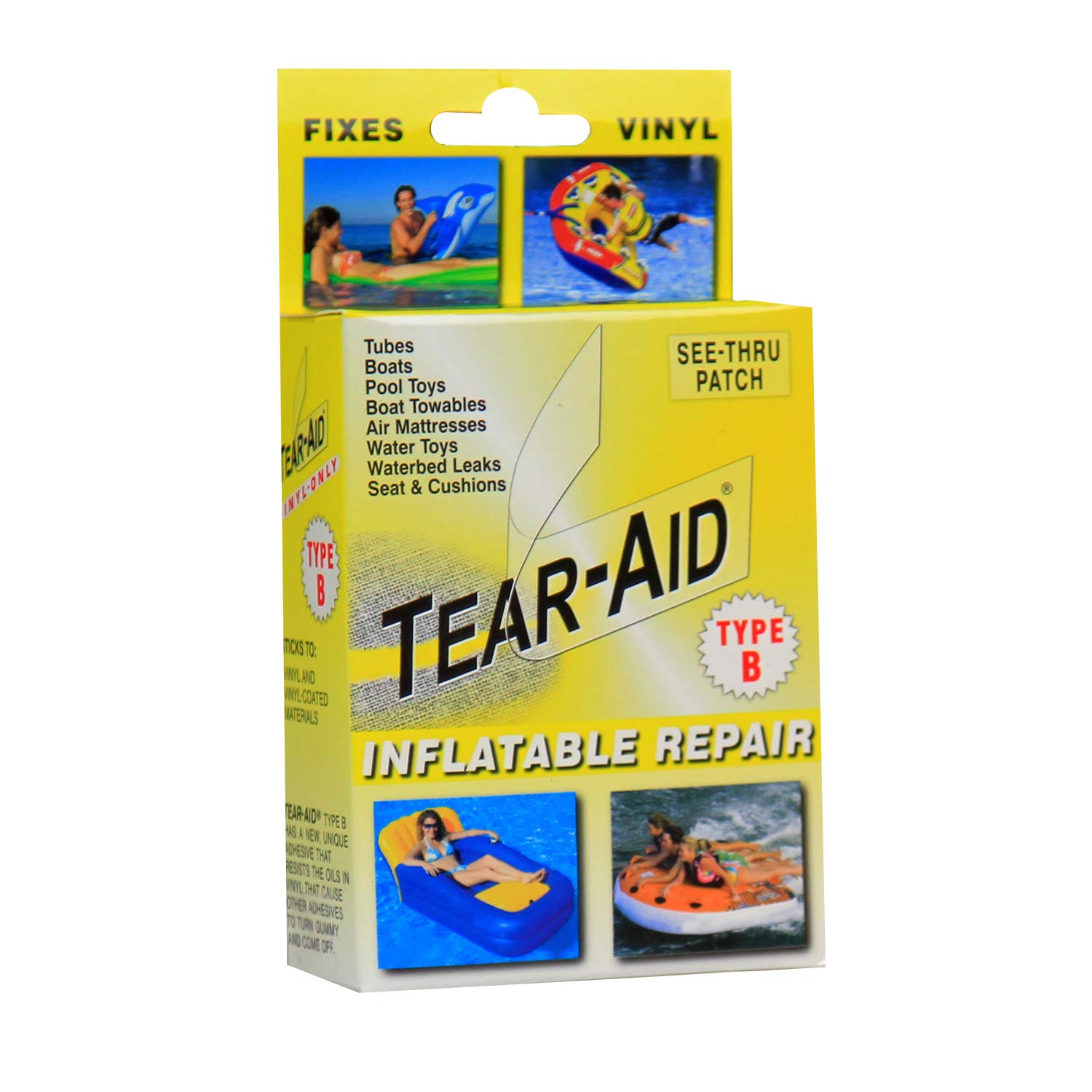 Tear-Aid Vinyl Inflatable Repair Kit, Yellow Box Type B