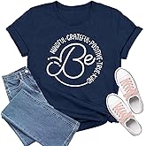 TIEEI Be Kind Shirt for Women Kindness T-Shirts Inspirational Positive Short Sleeve