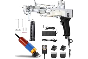 YOOPIN Carpet Tufting Gun and Trimmer Kit, 2-in-1 Cut and Loop Pile Carpet Gun and Carpet Carving Shears, Carpet Making Starter Kit, Carpet Making Machine Starter Kit for Beginners (Black)