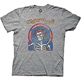 Ripple Junction Grateful Dead Men's Short Sleeve T-Shirt Bertha Skull & Roses Tour 1971 Vintage Concert Officially Licensed