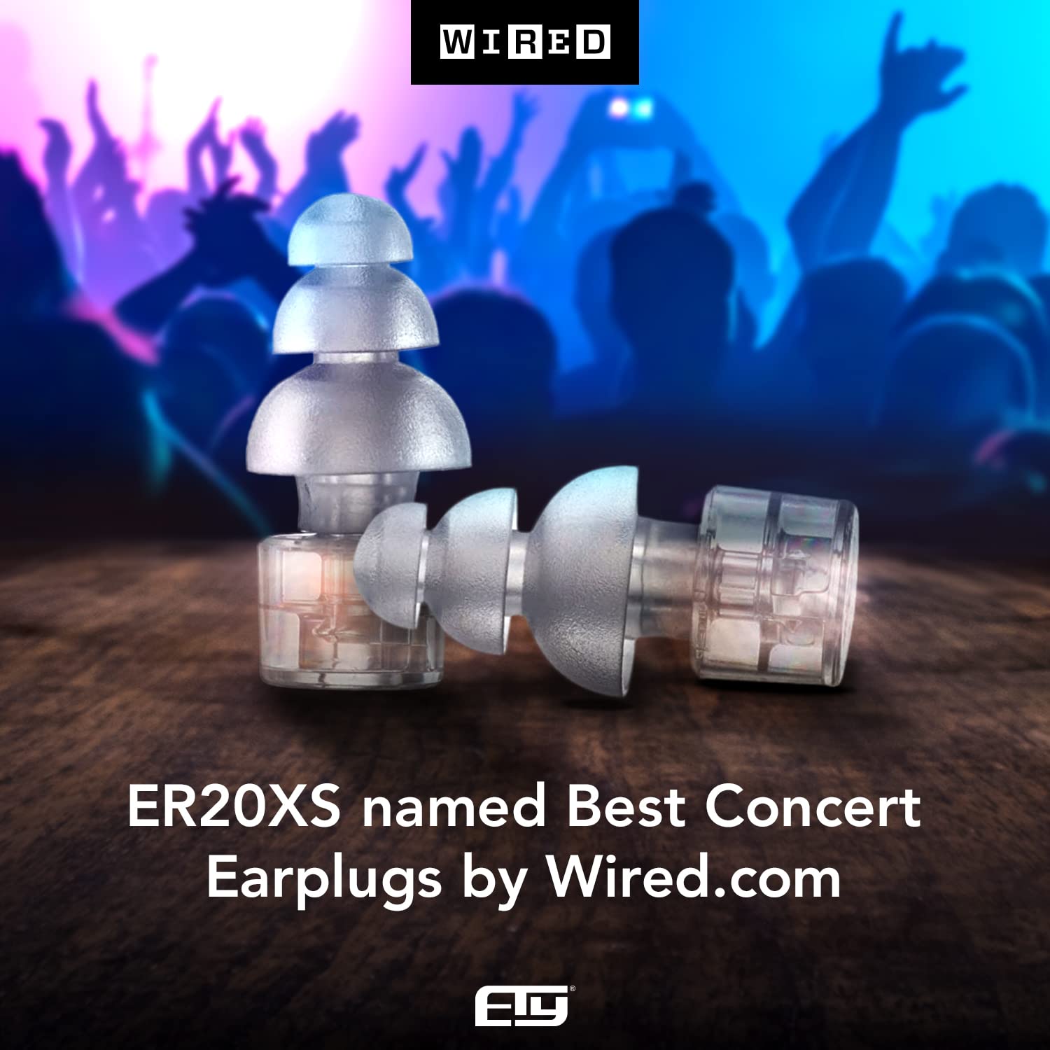 Etymotic ER20XS ETY Earplugs - Standard Size, Frost - High-Fidelity Hearing Protection - Up to 20 dB Sound Reduction - Reusable - Includes Neck Cord & Carrying Case