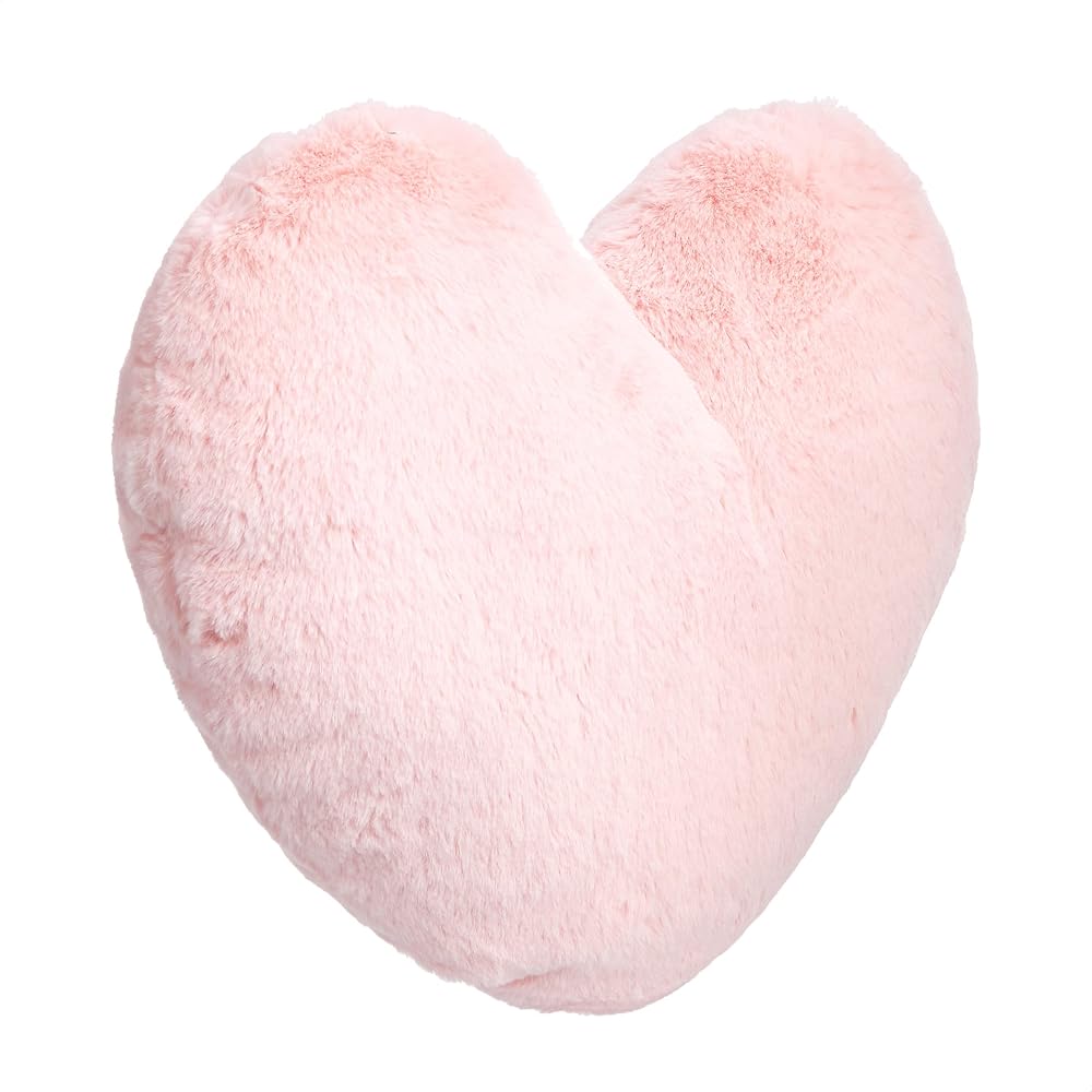 Amazon Basics Peony Pink Heart Decorative Pillow 45 x 41 cm