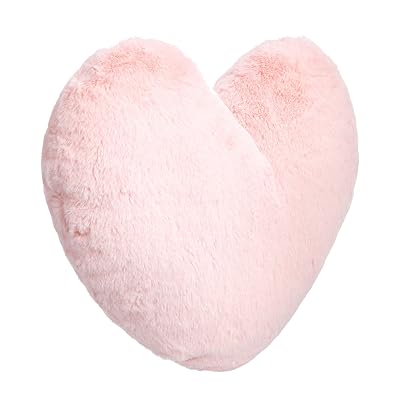 Amazon Basics Peony Pink Heart Decorative Pillow 45 x 41 cm