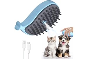 HSKLOCK Cat Steam Brush, 3 In1 Steamy Cat Brush for Massage, Self Cleaning Steam Cat Brush for Removing Tangled and Loose Hair
