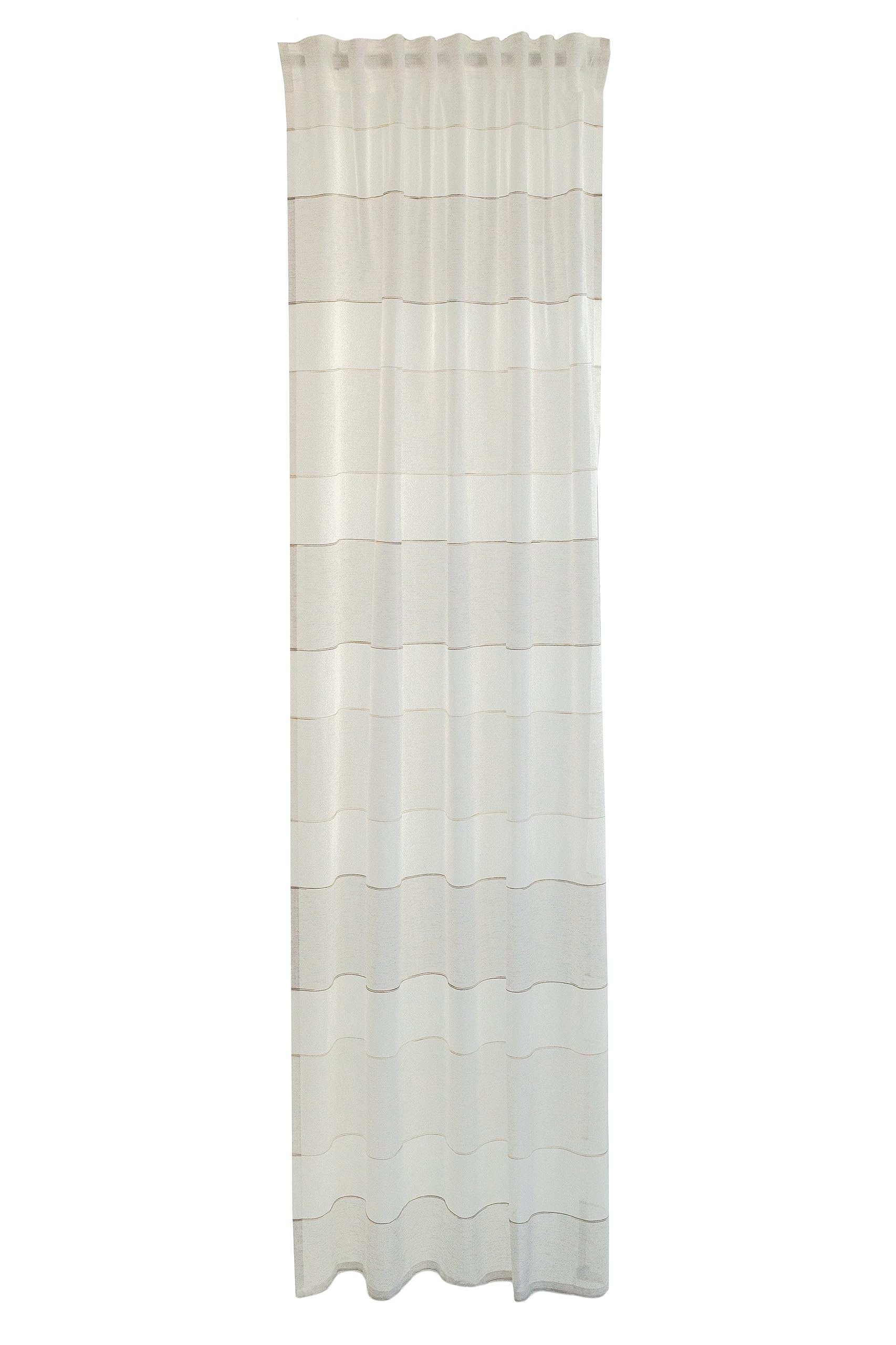 Homing Striped Curtain Natural Beige Recycled Living Room Decorative