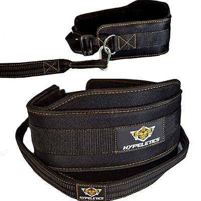 Hypeletics Weight Lifting Dip Belt - 40 inch Strap Built for Heavy Weights Replaces Chain - Padded Neoprene for Weighted Chin Ups Pull ups &amp; Squat Workout - Home Gym &amp; Weightlifting at Fitness Center