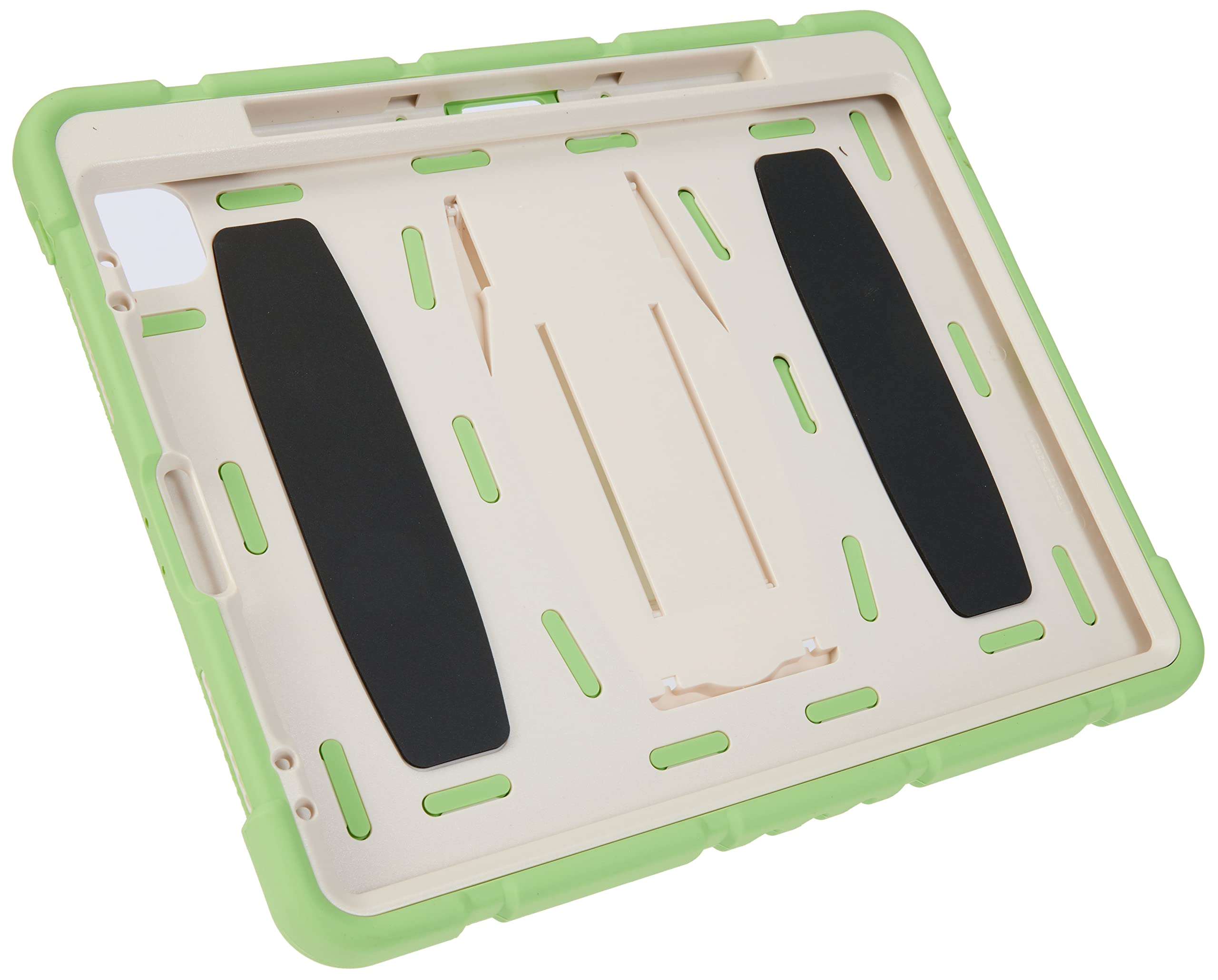 iPad Pro 12.9 2018/2020 with Support, Durable Hybrid Shock Resistant Silicone Protective Case for Three Boards for Kids (Matcha Green)