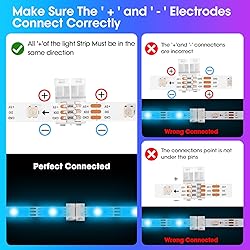 WENHSIN 10-Packs 3-Pin LED Connectors for LED Strip