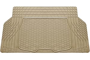 FH Group ClimaProof™ for all weather protection Universal Fit Cargo Mats fits most Cars, SUVs, and Trucks (Semi Custom Trimmable Vinyl, 55 x 31.5 inches) Tan