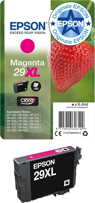 Epson 29XL Magenta Strawberry High Yield Genuine Claria Ink