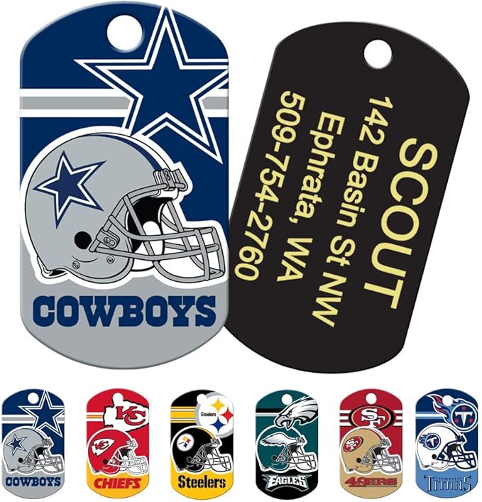 nfl dog tags