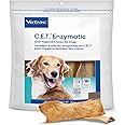 Virbac C.E.T.® Enzymatic Oral Hygiene Chews for Dogs, Large - Plaque & Tartar Control - Single Layer Beefhide with Exclusive 