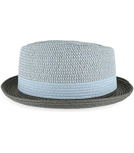 Straw Porkpie Vented Trilby Fedora Hat for Men Women Belfry Men Women Summer Straw Porkpie Vented Trilby Fedora  main image 2