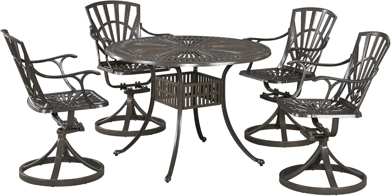 homestyles 6661-30 Outdoor Dining Table, 42Lx42Dx29H, Taupe : Garden & Outdoor