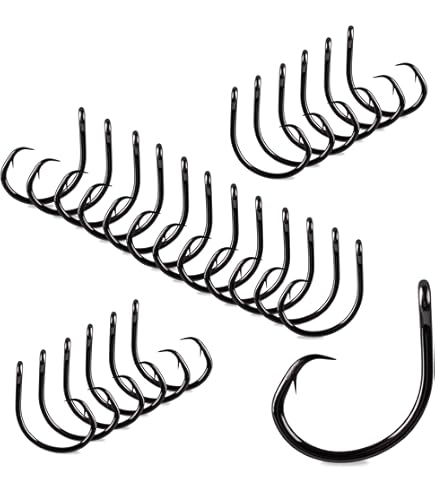 demon fish hooks Mustad 39950NP Circle 3X Inline Black Nickel Size 7/0 Catfish Redfish Drum Saltwater : Sports & Outdoors Category_Soft Baits Size:30LB 0.16mm (8 Strands)-328 Yds The Mustad Demon Perfect Handling Big Fish, part