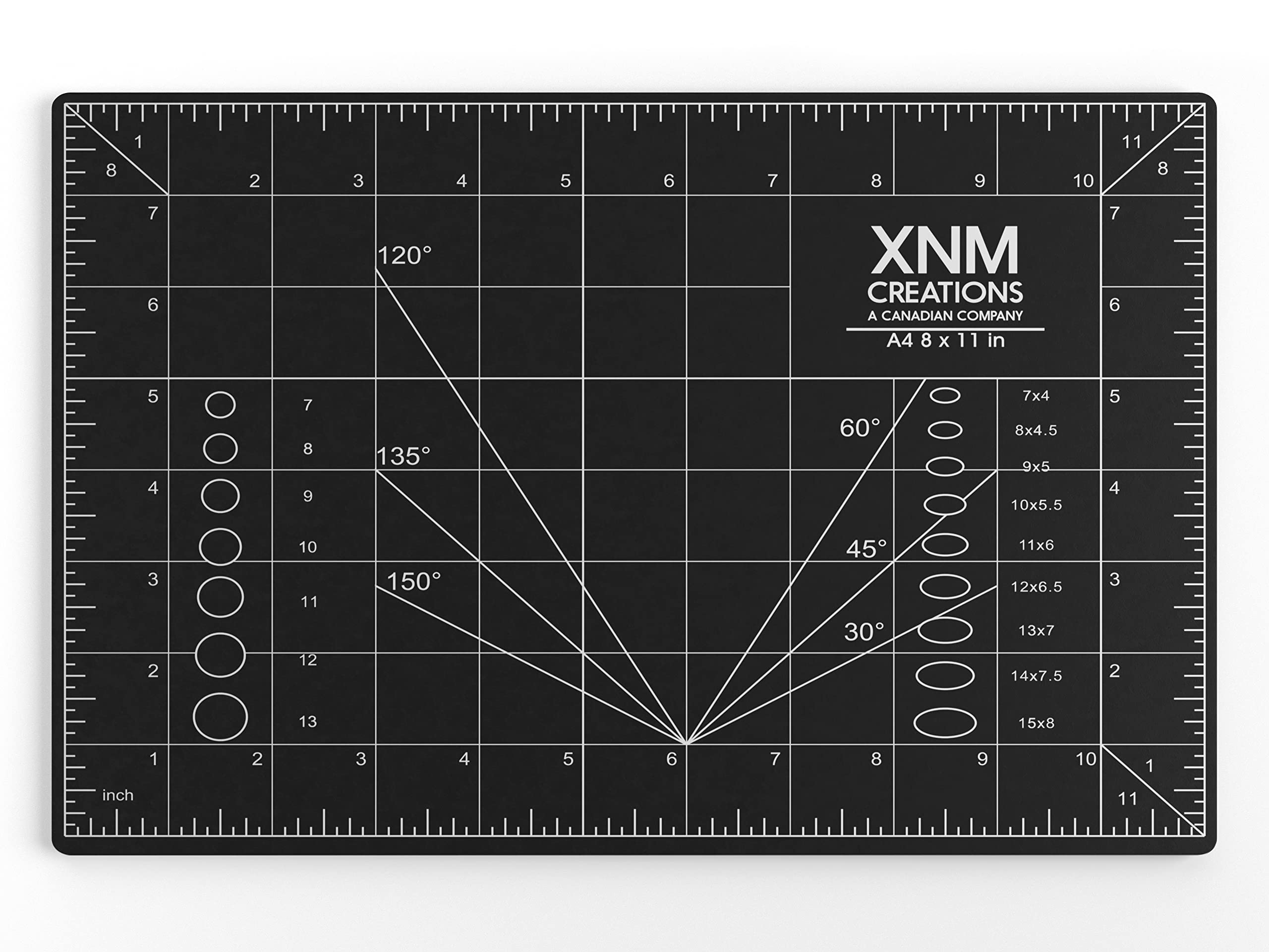 Premium Self Healing Cutting Mat - 8 Inches by 11 inches - A4, 3 Layer Quality PVC Construction - Dual Sided, Imperial and Metric Grid Lines - Perfect for Cutting, Sewing, and Crafts