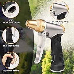 Garden Hose Nozzle,Heavy Duty Metal High Pressure