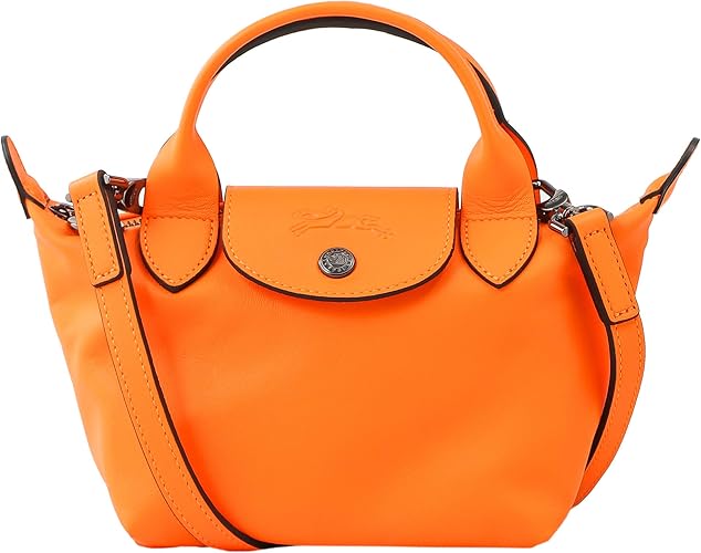 Amazon ロンシャン Longchamp ハンドバッグ 1500 757 P34 ル プリアージュ キュイール オレンジ 並行輸入品 Longchamp ロンシャン ハンドバッグ