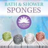 ELYSIUM SPA Mesh Exfoliating Bath & Shower Sponges 4 Pack Assorted Colours view 2
