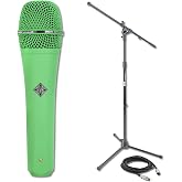Telefunken M80 Custom Shop Green Supercardioid Dynamic Vocal Mic Bundle with MS7701B Boom Stand and 20-Foot XLR Cable &mdash; Hand-Built USA Mic for Singing, Live Performance, Worship, Touring