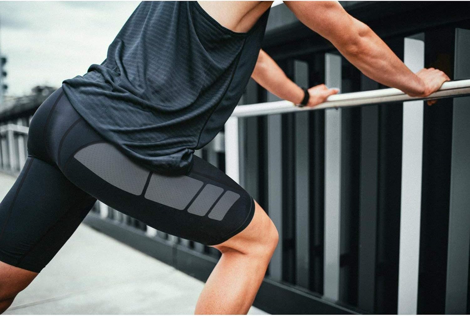 Men's Compression Shorts 3 Packs Soft Cool Dry Sports Tights Shorts for Running,Workout,Training: Clothing