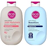 Bundle of eos Shea Better Body Lotion- Coconut Waters+ Fragrance Free, 24-Hour Hydration Skin Care, 16 fl oz