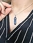 LAVISA Obelisk Gemstone Necklace, Gold, Genuine Crystal Pendant