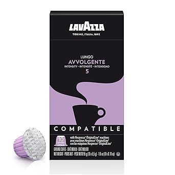Lavazza Premium Coffee Corp Nespresso Originalline Compatible Capsules Avvolgente Espresso Lungo Dark Roast Coffee 10 Ct Amazon Com Grocery Gourmet Food