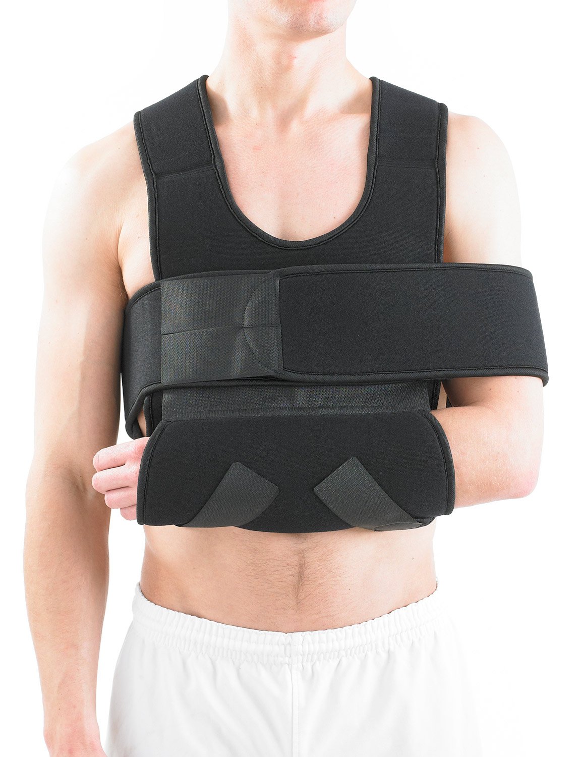 Neo-G Comfort Shoulder Immobilizer - Breathable & Lightweight Fabric - for Pre/Post-Surgery Aid, Support & Elevate Arm, Injury Recovery, Arm Immobilization - Class 1 Medical Device - 1 Size