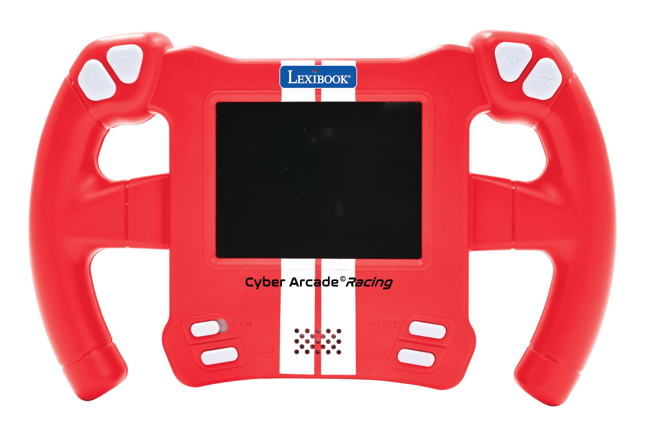 Lexibook, Cyber Arcade Racing, Motion Controlled Racing Console, 30 Racing, Action and Puzzle Games, Control by Tilting, Red, JL3150