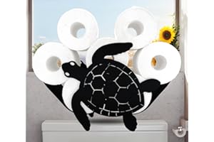 EUIROET Funny Turtles Black Toilet Tissue Holder,Decorative Metal Animal Paper Holders,Toilet Paper Storage for Bathrooms,FreeStanding Waterproof Metal Toilet Paper Organizer Hold Extra 8 Rolls