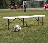 Lifetime 80305 6 ft Fold in Half Bench White 0.9 x 0.5 in Leg Tubing view 2