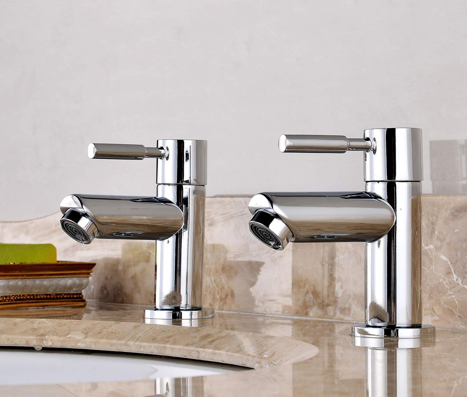 Double Head Bathroom Sink Taps Set Modern Basin Sink Mixer Bath Filler