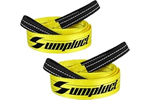 SUMPLUCT 3 Inch,8 Foot Tree Saver,Pull Strap,Tow Straps,Winch Ropes,30,000 Pound Capacity,Heavy Duty Rope Pulling,Wire,Lifting Sling,Rigging Cable for Vehicle,Emergency Kit Use 2 Pack