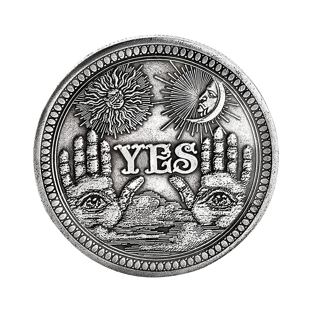 baixikly Yes No Challenge Coin Decision Coin Souvenir Coin Commemorative Coin for Collection Gift Toss Game Collector
