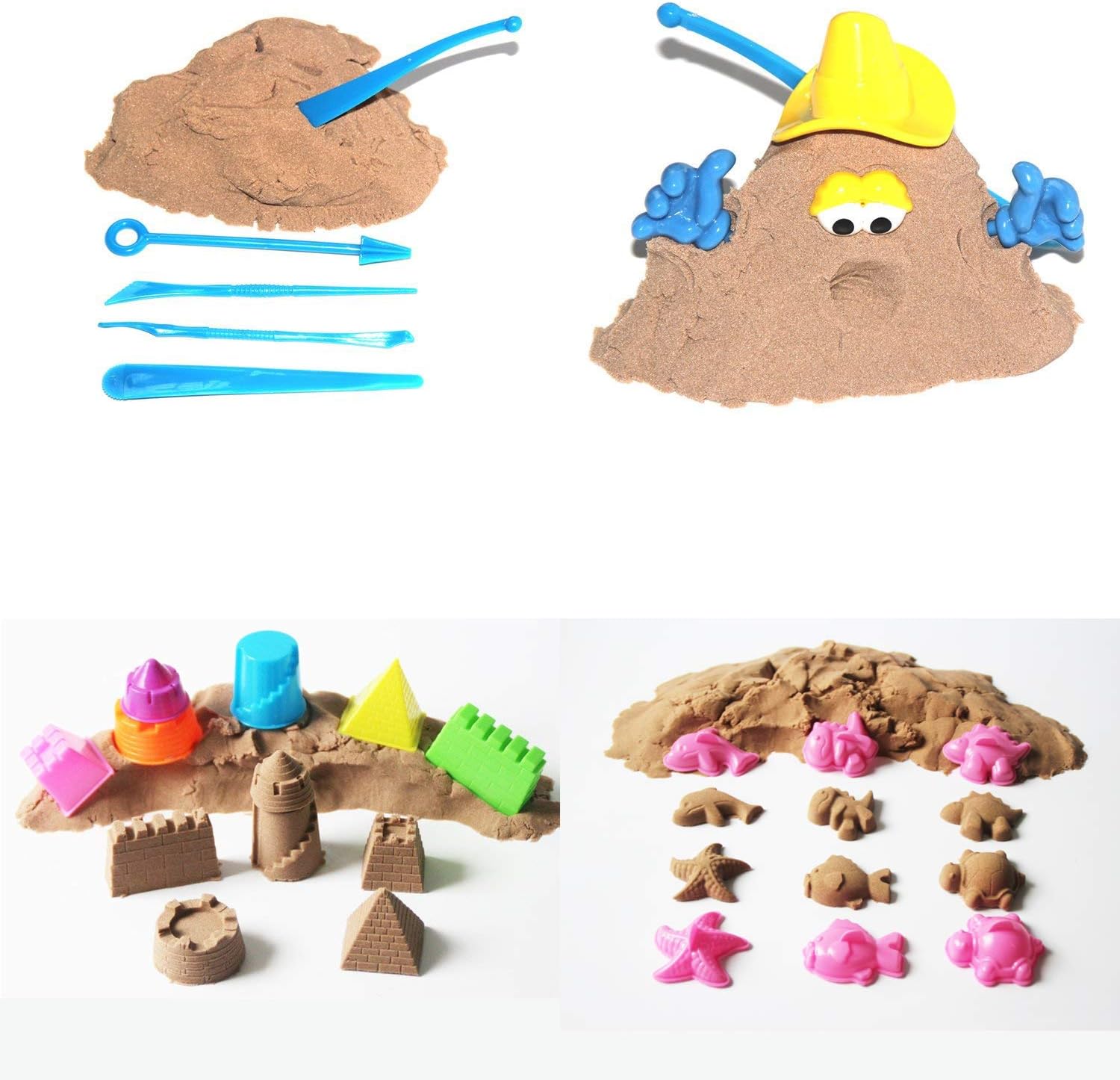 Mukool Sand Molding Tools 42pcs Mold Activity Set Compatible with Any Molding Sand: Toys & Games
