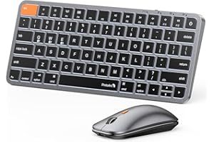 ProtoArc Backlit Compact Bluetooth Keyboard and Mouse for Mac, KM90-A Multi-Device Wireless Keyboard Mouse for Mac, Quiet and