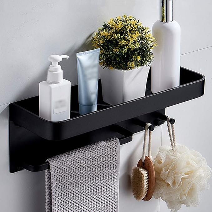 HYH Bathroom shelves No Drilling Shower Shelf Aluminum Bathroom Shelves