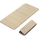 Foldable Yoga Mat Thick 10mm-WUWAN Extra Large Exercise Mat, TPE Material, Non-Slip Fitness Folding Mat Easy to Carry, Suitable for Home Workout Travel Pilates (75" x40",2/5") (Blue)