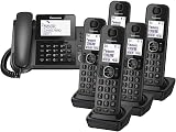 Panasonic KX-TGF326 Corded and Five Cordless Handsets Telephone Kit with