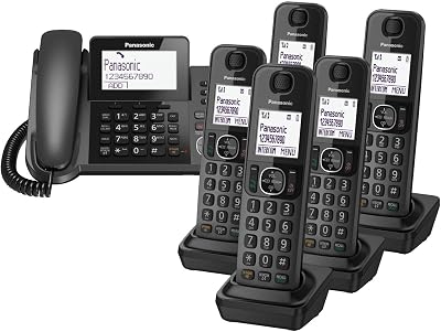 Panasonic KX-TGF326 Corded and Five Cordless Handsets Telephone Kit with