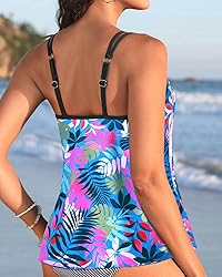 Womens Flowy Tankini Tops Only - Modest Bathing