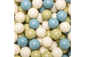 GOGOSO Ball Pit Balls - 2.15inch Plasticsball for Kids Toddlers Birthday Gifts, Summer Vibrant Colors Visual Stimulation Xmas Decor,100pcs Creamy Green+Creamy Blue+ Soft White