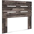 Signature Design by Ashley Neilsville Butcher Block Panel Headboard, Full, Brown