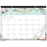 2027 Desk Calendar - 2027 Calendar, Jan. 2027 - Dec. 2027 | 14.6" x 11.5", 12 Monthly Calendar, Desk Calendars 2027 with Thick Paper &amp; Corner Protectors, Large Ruled Blocks - Floral