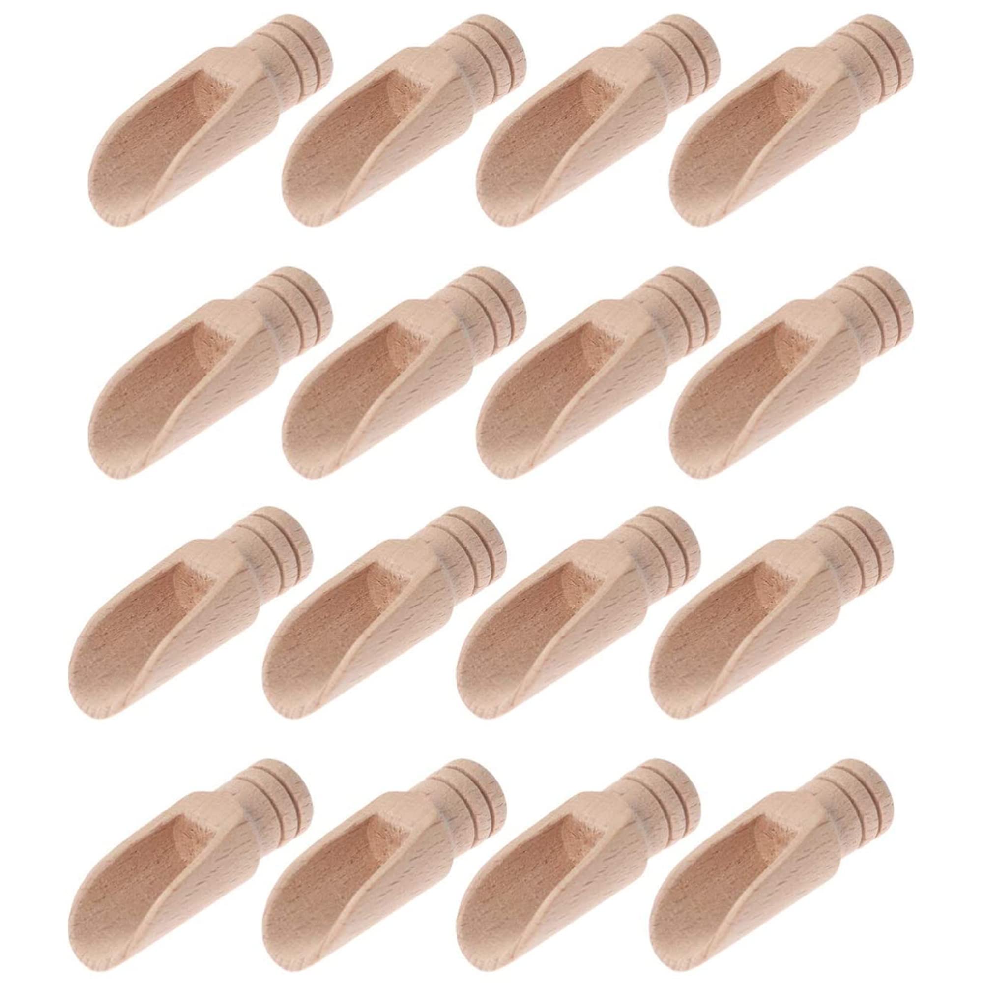 16 Pieces Mini Wooden Spoon Small Salt Spoon Mini Wooden Scoop Mini Wooden Spoons Spoon Spice Scoops Wooden Spoon Bath Wooden Spoon Small Wooden Spoon for Tea Coffee