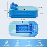 CO-Z Inflatable Portable Adult Bath Tub with Pump Foldable PVC Bath Spa view 2